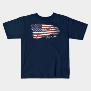 Independence Day 4th of July American Flag 1776 Kids T-Shirt